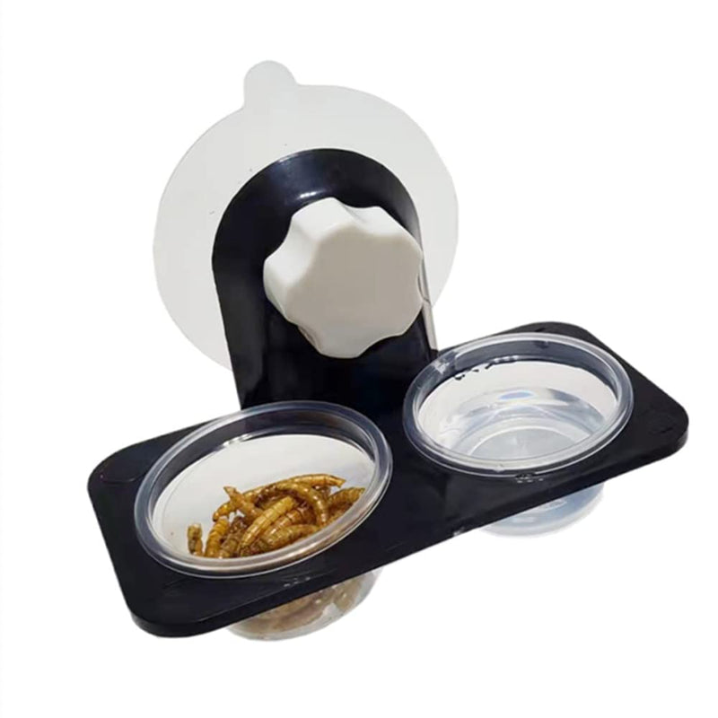 MRTIOO Enhanced Crested Gecko Feeding Ledge , Reptile Food Bowls and Water Dish for Lizard Or Other Small Pet Amphibian Ledge Accessories Supplies, with 1oz Plastic Feeding Cups 1oz 100 cups - BeesActive Australia