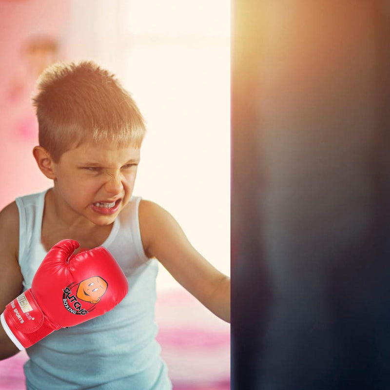 [AUSTRALIA] - VGEBY Kids Boxing Gloves,Youth Sparring Punching Training Sparring Boxing Gloves for Age 3-12 Years (Color : Red) 