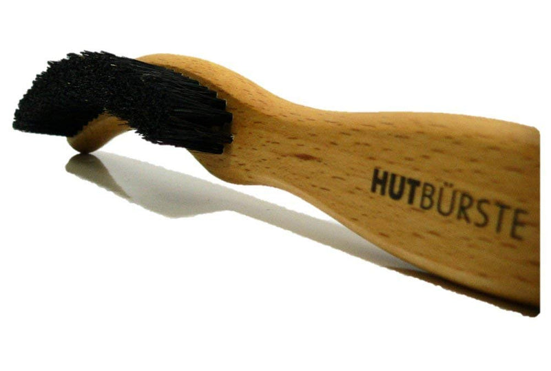 Valentino Garemi Traditional Hat Cleaning Brush | Remove Dust, Dry Stains, Rain Spots, Sweat Marks, Pet or Human Hair | Genuine Boar Hair Made in Germany (Black Bristles) Black Bristles - BeesActive Australia