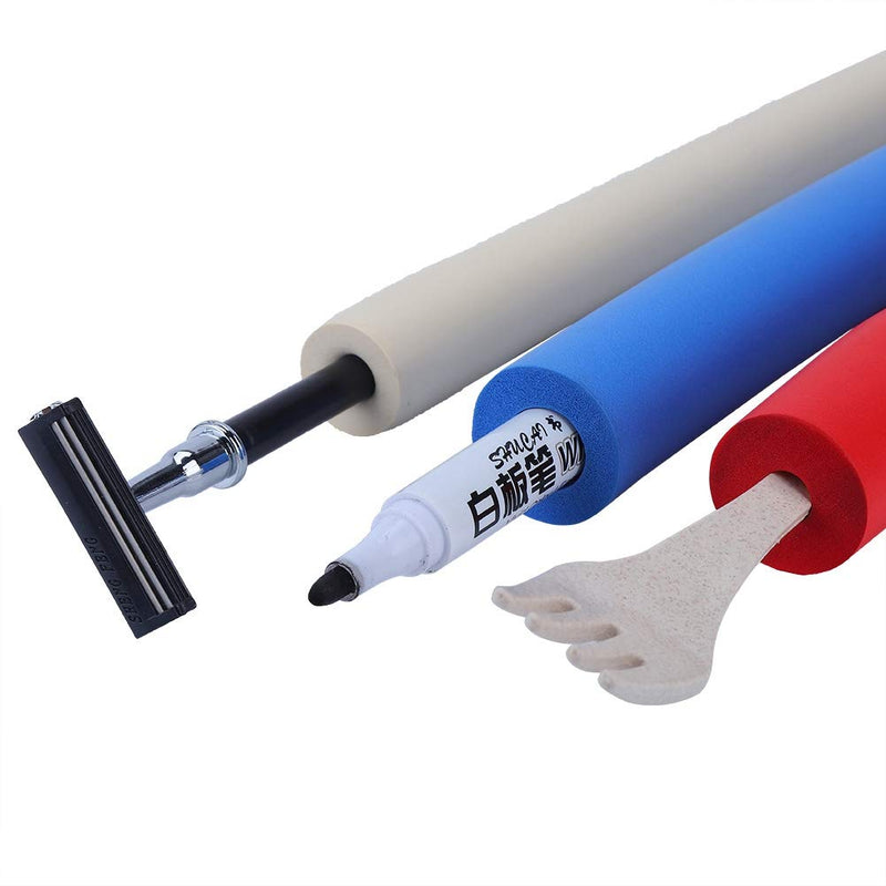 6Pcs Non-Slip Foam Handle Sleeve, 3Colors/Sizes Non-Slip Cover Utensils Razor Pen Foam Grip Tubing for Elderly or Disabled - BeesActive Australia
