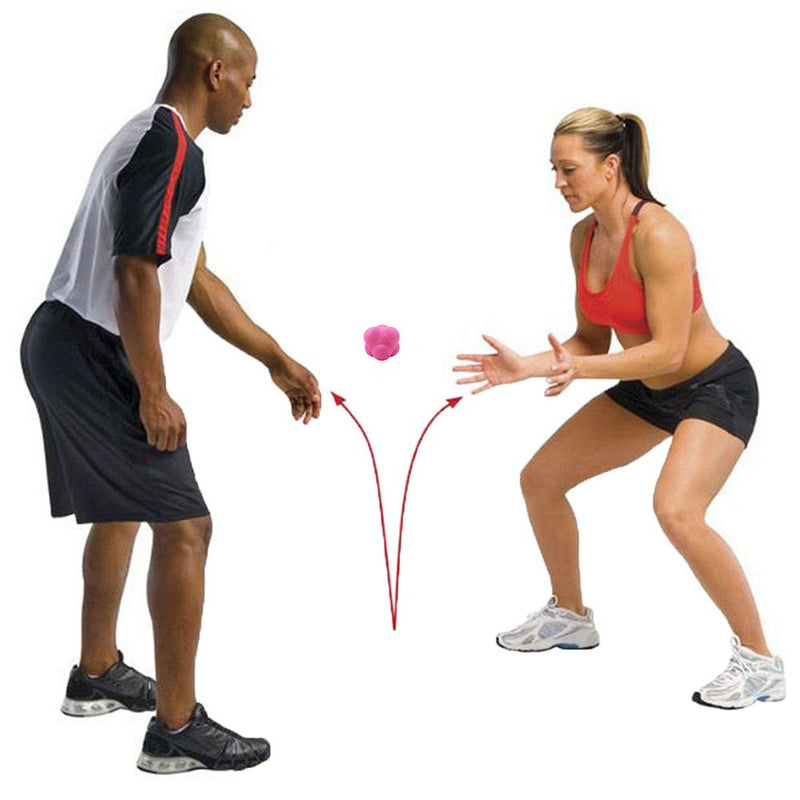 Reaction Ball,Hexagonal Agility Ball for Towards Training Improvement of Hand-Eyereaction and Agility Coordination Reflex Exercise Sports,Can Improve The Concentration of Teenagers and Adults(2 Pcs) - BeesActive Australia
