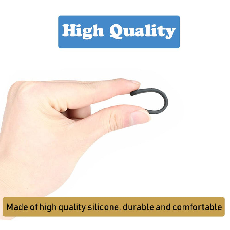 OPUGIT Eyeglass Replacement Temples, Silicone Eyeglass End Tips Ear Sock Pieces Tube Sleeve for Thin Metal Eyeglass Legs, 8 Pairs,Black Black - BeesActive Australia