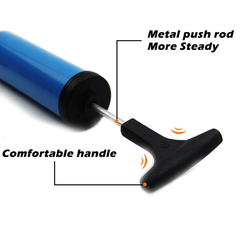 SPDTECH Pump and Needle Comfortable Handle with Metal Rod Suitable for Soccer Basketball Football Ball and Balloon Red - BeesActive Australia