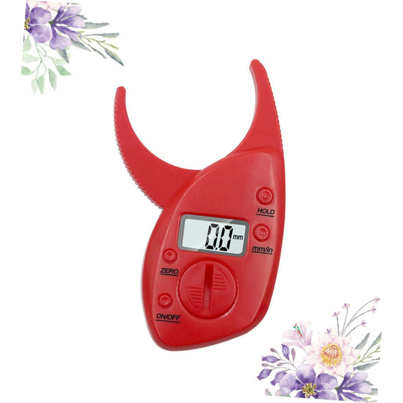 Healvian Digital Calipers Body Fat Measuring Device Portable Fat Tester Digital Skinfold Analyzer Body Fat Caliper Digital LCD Display Teller Fat Teller Tool Measuring Instrument Fat Clip 11.4X6.7cm Red - BeesActive Australia