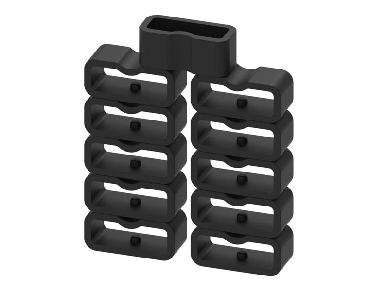 Fastener Rings Compatible with Garmin Vivosmart 3 Vivosmart 4/Vivofit 3 Vivofit 4/Vivofit Jr.3 Vivofit Jr.2 Bands Rubber Replacement Band Keeper Loop Security Holder Retainer Ring 10Black - BeesActive Australia