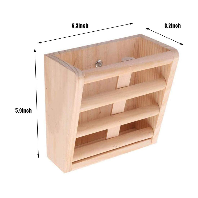 Hamiledyi Rabbit Wooden Hay Rack Bunny Hay Feeder Manger Grass Holder Guinea Pigs Food Dispenser for Rabbits Small Pets Chinchilla Hamster Less Wasted - BeesActive Australia