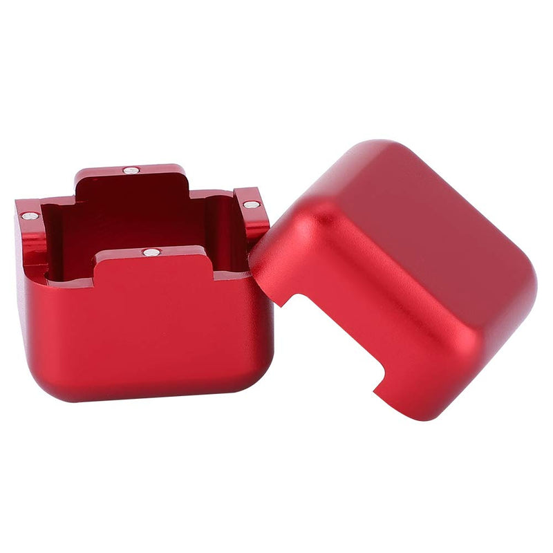 [AUSTRALIA] - Aluminum Portable Mini Cue Tip Chalk Holder Billiard Pool Chalks Carrier Case for Billiard Cue Billiard Accessory Red 