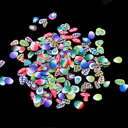 IKAAR Nail Art Slices Fruit Nail Art Fimo 3000pc 3D Nail Slice Fruit Face Feather Decorations Christmas Slime Making Supply for Sticking to Slime and Nail Art - BeesActive Australia
