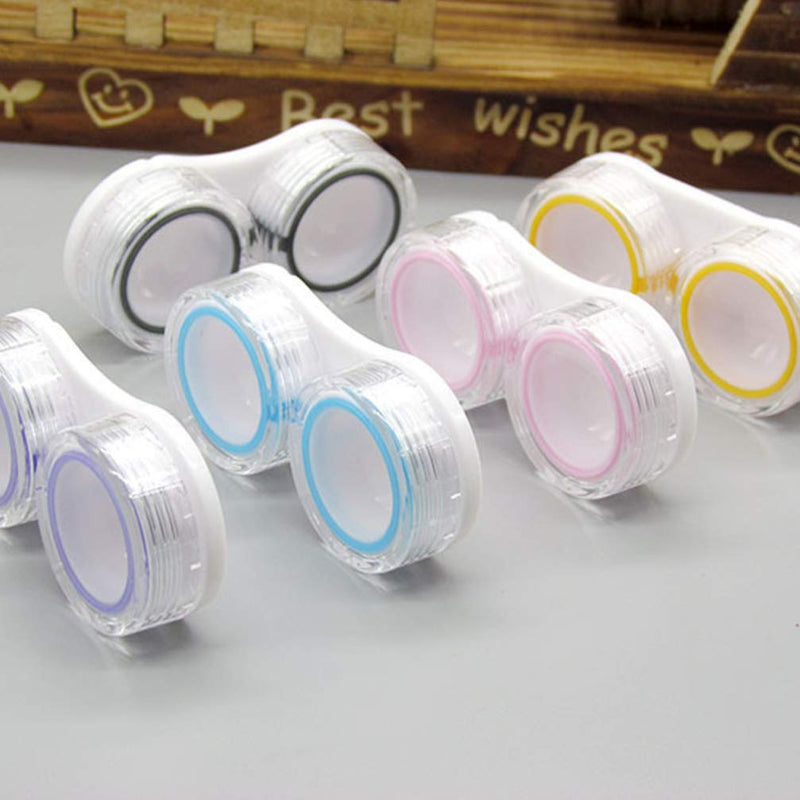 Exceart 15pcs Clear Cute Contact Lens Case Leak-Proof Durable Portable Storage Case Dual Box Container Holder for Contact Lense - BeesActive Australia