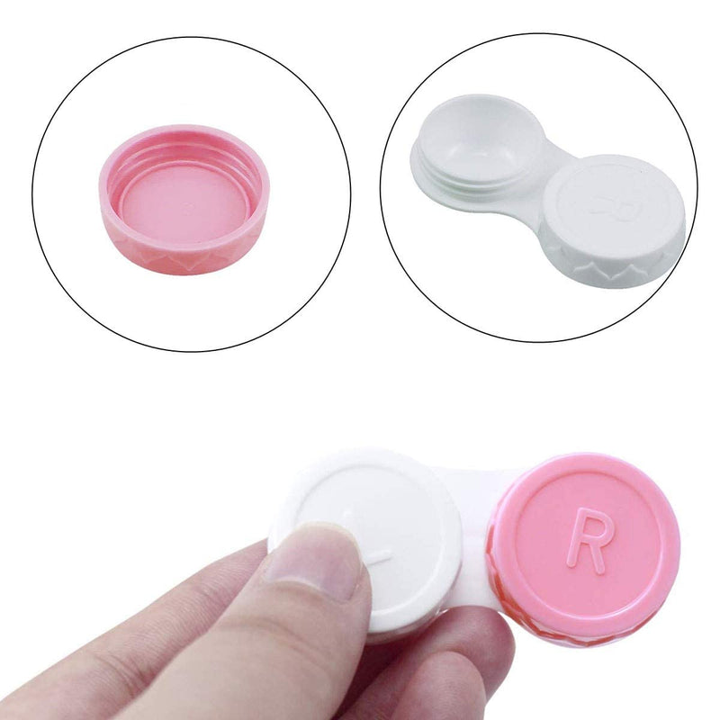 25 Pack Contact Lens Cases Portable Contact Lens Container Contact Lens Soaking Storage Case with L and R Caps, 5 Colors - BeesActive Australia