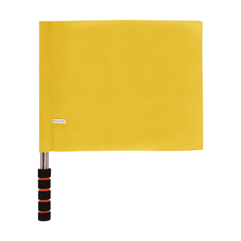 Sports Referee Flags with Metal Pole Foam Red Stainless Steel Hand Signal Flag Track and Field Sports Training Flag Athletic Competition Flag for Soccer Volleyball Football Linesman Command Flags Yellow - BeesActive Australia