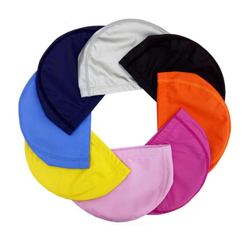 Snadulor 8 Pcs PU Waterproof Fabric Swimming Cap,PU Swim Cap,Shower Caps for Adult Men Women,Random Color. - BeesActive Australia