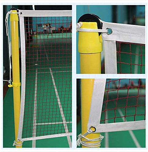 RUIXIB Portable Badminton Net Beach Volleyball Net for Indoor Outdoor Sports Garden Schoolyard Backyard,610 x 76 cm Standard Folding Competition Training Net Nylon Tennis Soccer Pickleball Nets 2.5cm net - BeesActive Australia