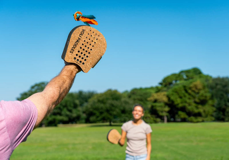 Waboba VOLI Paddle Game - Rethink Your Outdoor Game – Backyard Set Includes: 2 Wearable Paddles and 1 Oversized Shuttlecock - BeesActive Australia