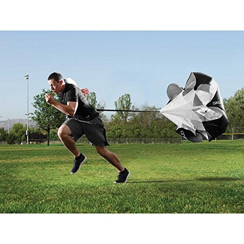 SKLZ Speed Chute Resistance Parachute for Speed and Acceleration Training Grey / Black, 54-Inch - BeesActive Australia