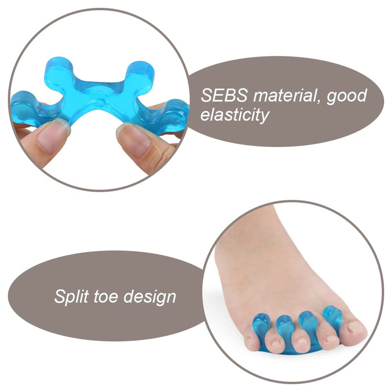 8 Pcs Soft Toe Stretcher Gel Toe Separator Foot Toe Spacer for Relaxing Toes, Bunion Relief, Hammer Toe and More - BeesActive Australia