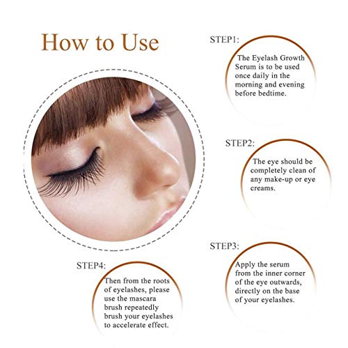 Natural Eyelash Growth Serum & Brow Enhancer to Grow Thicker Longer, Natural peptides extracted from plants promote the growth of eyelashes and eyebrows to Fuller & Longer[5ml] - BeesActive Australia