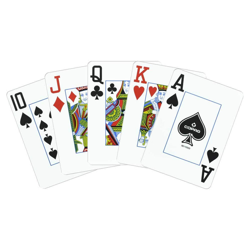 [AUSTRALIA] - Copag 1546 Design 100% Plastic Playing Cards, Poker Size Jumbo Index Red/Blue Double Deck Set 1 Pack 