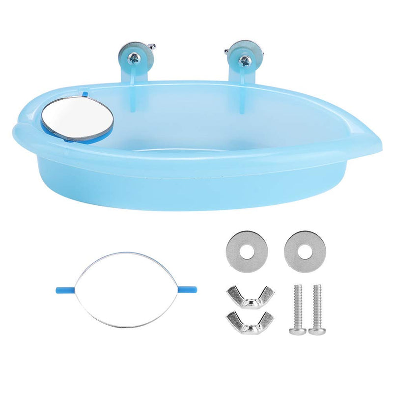 Hztyyier Bird Bath with Mirror, Portable Bird Bath Bird Bathroom for Pet Parrots Bird Cage Hanging Bath Accessories - BeesActive Australia