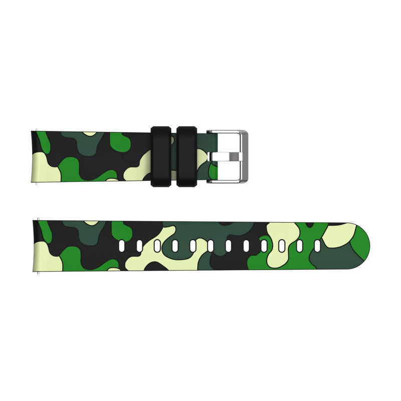 TenCloud 4-Pack Bands Compatible with Lintelek ID205L/ ID205S/ ID205U Smart Watch Bands Replacement Silicone Straps 19MM No Fading Camo Wristbands for ID205L - BeesActive Australia