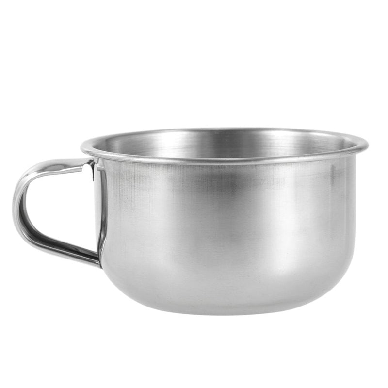 Shaving Brush Bowl with Handle Stainless Steel Shave Cream Soap Bowl Shaving Mug Men's Stainless Steel Soap Cup Bowl Male Face Cleaning Soap Bowl - BeesActive Australia