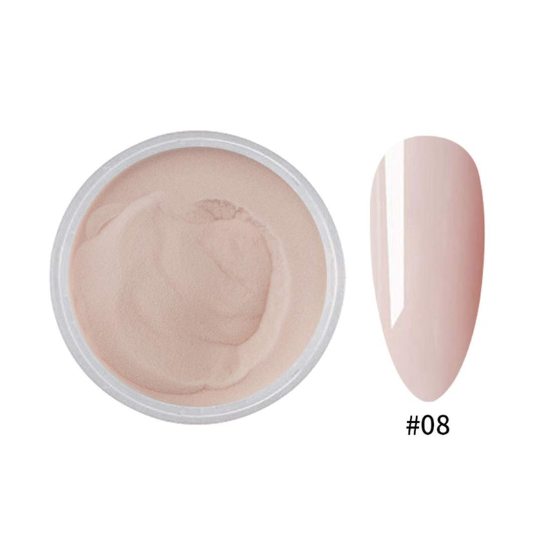 28g/Box Fine Dipping Powder Nude Color, Bare, Naked Color, Without Lamp Cure Nails Dip Powder Summer Gel Nail Color Powder Natural Dry, Even & Smooth Finishing (no.8) no.8 - BeesActive Australia