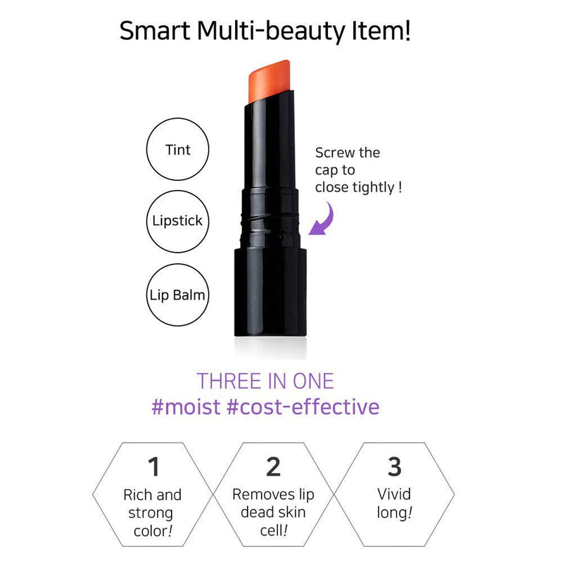 The Elixir Beauty Fascy All-in-One Korean Beauty Tina Tint Lip Essence Balm, Lipstick + Tint + Lipbalm, 8+ Hours of Moisture, Vivid and Strong Color, Pure Shine - BeesActive Australia