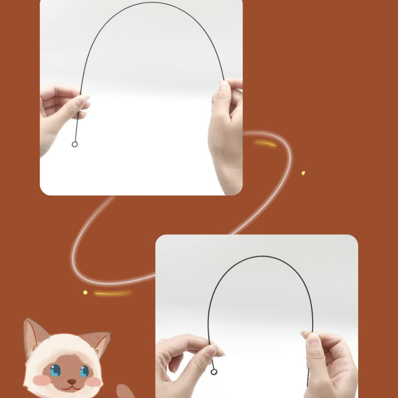 Cat Feather Toys Interactive Cat Toy with Super Suction Cup Detachable 6 PCS Feather Replacements with Bell 2 Wand Cat Spring Feather Toys for Indoor Cats Kitten Play Chase Exercise Blue - BeesActive Australia