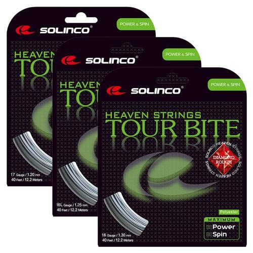 [AUSTRALIA] - Solinco Tour Bite Diamond Rough Tennis String Silver 16 