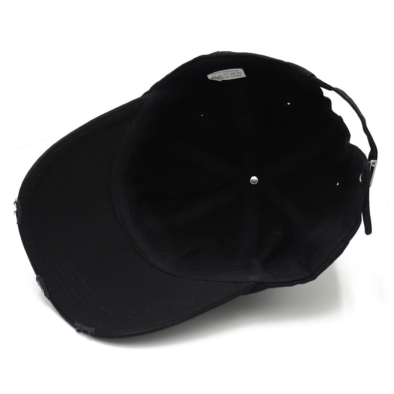 Ripped Patch Baseball Cap Vintage Distressed Low Profile Unstructured Cotton Dad Hat Adjustable for Women Men White - BeesActive Australia