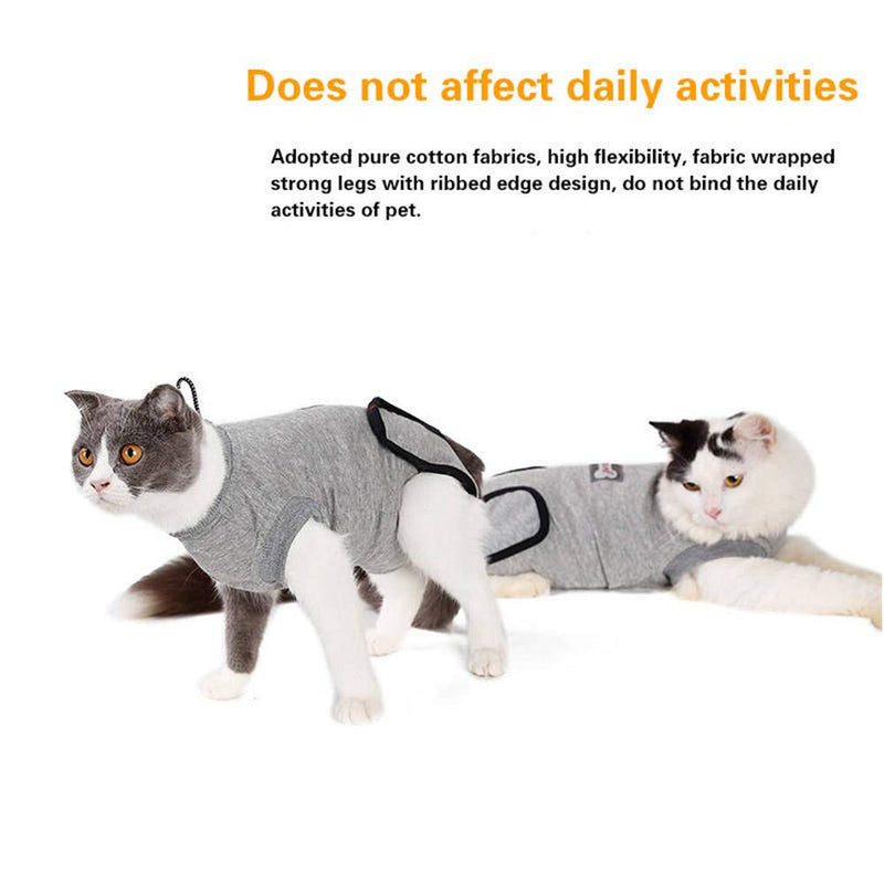 DogLemi Cat Recovery Suit for Abdominal Wounds and Skin Diseases, Professional After Surgey Wear Soft Comfort E-Collar Cone Alternative for Small Medium Cats Kitten Wounds Skin Diseases S - BeesActive Australia