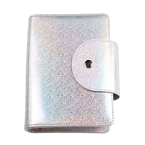 FingerAngel 20Slots Nail Stamping Plate Case Holographic Nail Art Image Holder Rainbow Laser Design Rectangular Nail Art Plate Organizer For Large Size 6X12CM Nail Art Plates (Silver) Silver - BeesActive Australia