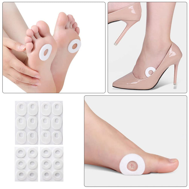 Minkissy 4 Sheets Corn Cushion Round Oval Felt Callus Pad Wear- Resistant Feet Treatment Pad Foot Care Supplies for Foot Corn Removal - BeesActive Australia