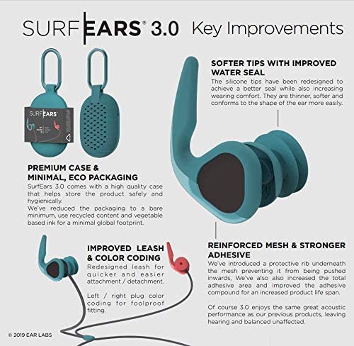 Creatures of Leisure SurfEars Water Out Sound in Ear Plugs Adult - BeesActive Australia