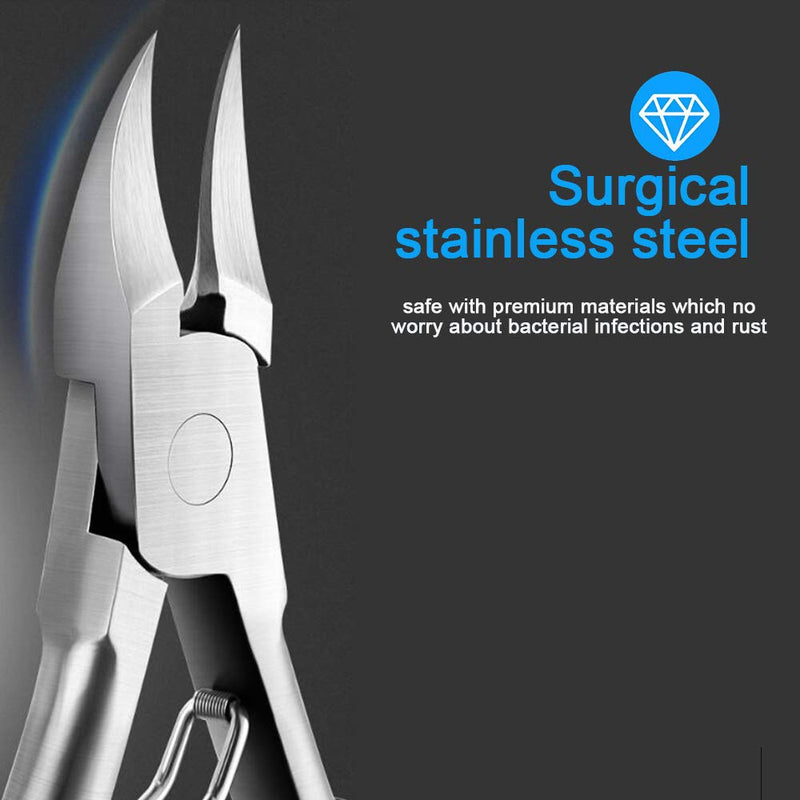 2019 NEWEST Ingrown Toenail Tools Kit with Nail File, Upgraded Foot Nail Treatment Tools, Heavy Duty Toe Nail Removal Clippers, Stainless Steel, Professional Pedicure Nail Cutter with ABS Handle, Esp - BeesActive Australia