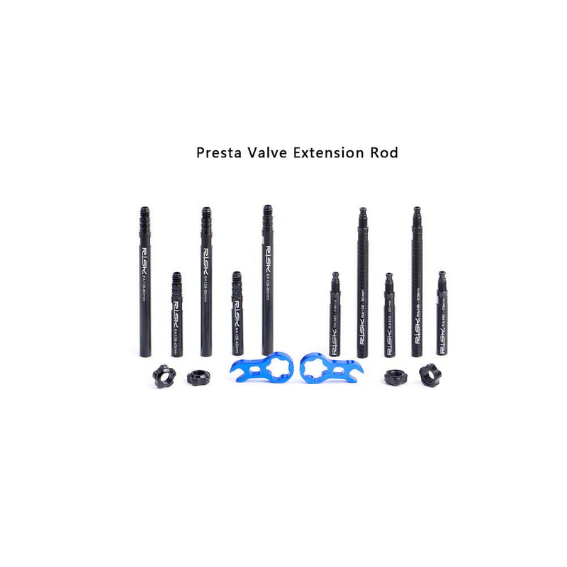 Bibike Presta Valve Extender Kit 45mm/80mm Presta Valve Extension Rod with Valve Core Remover Tool (Pack of 2) - BeesActive Australia