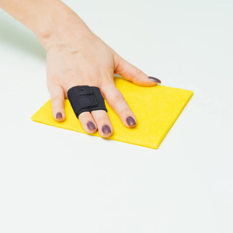 VerteLife Finger Splint, Breathable Finger Buddy Wraps Finger Sleeve Support Adjustable Elastic Finger Brace Sports Aid for Arthritis Trigger Finger Finger Pain Relief and Sport Injuries - Black/M Double M - BeesActive Australia