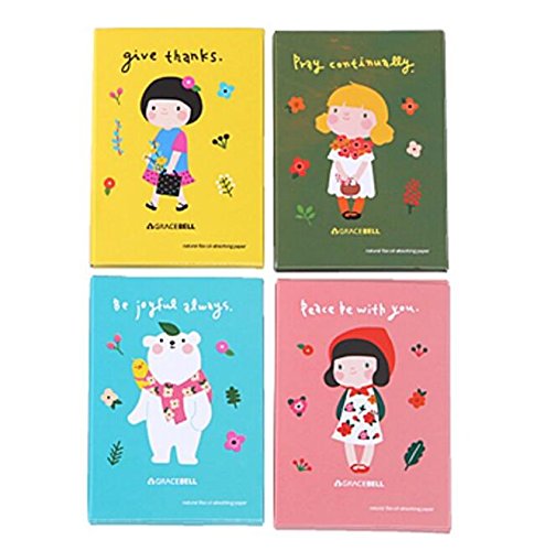 4Boxes (200Pieces) Oil Absorbing Blotting Sheets Face Oil-Absorbing Tissues Makeup Oil Control Absorbing Blotting Paper Sheets(Box color random) - BeesActive Australia