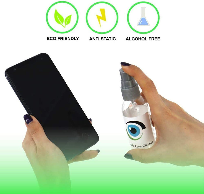 Leader Liquid Lens Cleaner 3 x 59ml / 3 x 2 Fl oz Bottles Eyeglasses, Glasses, Cameras and Other Lenses - Alcohol Free Cleaning Solution Spray - Suitable for All Coatings by Sports World Vision - BeesActive Australia
