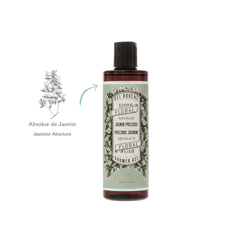Panier des Sens - Shower Gel - Jasmine Body Wash for Women & Men - Shower Lotion Made in France - Moisturizing Body Wash 95% Natural Ingredients - 8.45 Fl.oz/250ml Precious Jasmine 8.45 Fl Oz (Pack of 1) - BeesActive Australia