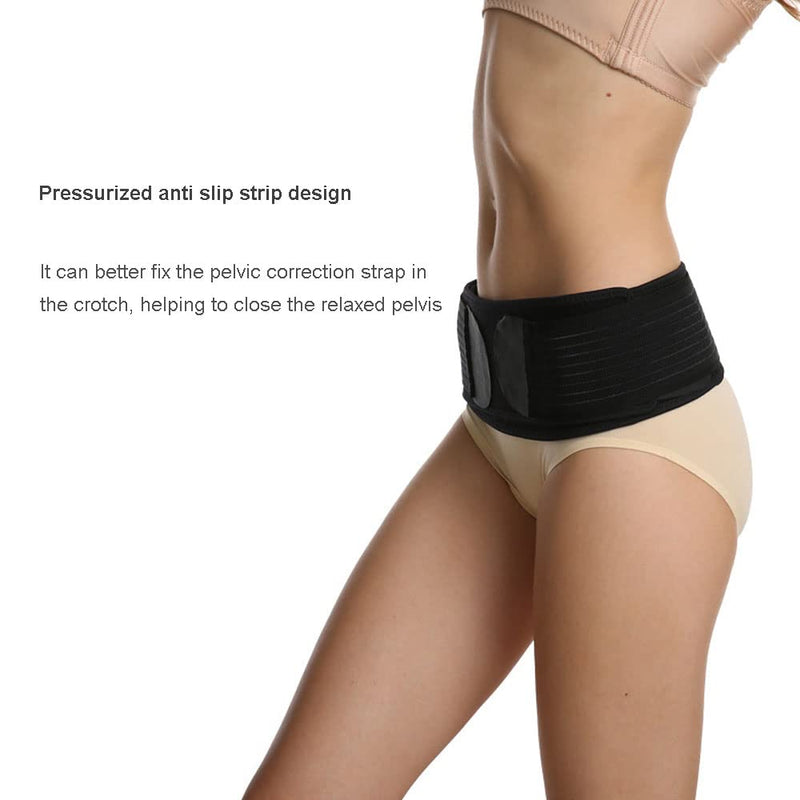 DZOZO Sacroiliac SI Joint Hip Belt Sacroiliac Joint Belt Elastic Support Band Anti-Slip Pelvic Lower Back Support Brace Sacroiliac Belt Compression Adjustable Sacroiliac Hip Waist Compression Belt Black-A - BeesActive Australia