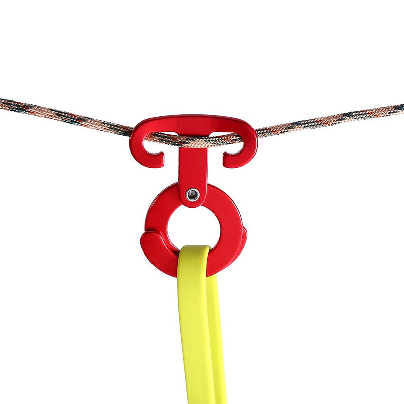 ZJchao 4pcs Camping Tent Rope Buckle Aluminum Alloy Self-Locking Carabiner Hook Hanger Rope Tightener Fastener Wind Rope Hanging Buckle Quickdraws Red - BeesActive Australia