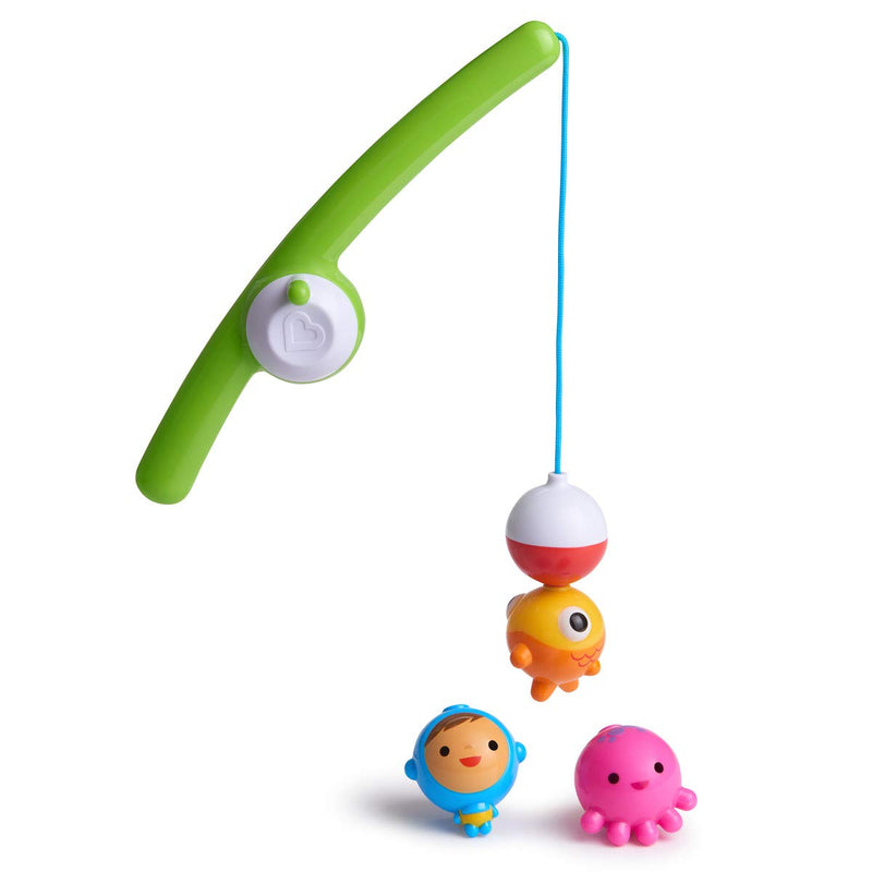 Munchkin Gone Fishin' Rod & Reel Magnetic Bath Toy Set (with 3 Distinct Underwater Bobbing Characters) - BeesActive Australia