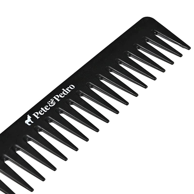 Pete & Pedro Wide Tooth Comb - Detangling & Hairstyling For Men & Women | Eliminates Knots & Tangles, Great For Wet/Fragile/Long/Thick Hair Types | Anti-Static, Black | As Seen on Shark Tank g) Wide Tooth Comb - BeesActive Australia