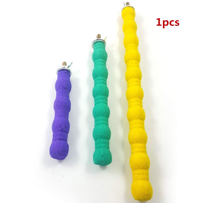Pet Bird Perch Parrot Rough-surfaced Stand Toy Branch Nature Wood Quartz Sand Branches Nail Perch for Small Medium Birds Cockatiel Parakeet Conure Cage Accessories Green, 6.3in - BeesActive Australia