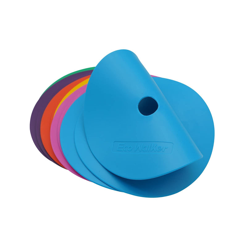 Eco Walker 6inch Non-Skid Flat Cone Spot Markers for Sports Speed Agility Training With hole - BeesActive Australia