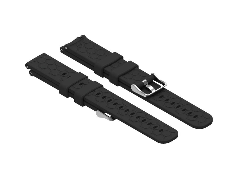 TenCloud Bands Compatible with KALINCO CS201C, Adjustable Soft Silicone Replacement Watch Band Straps Wrist Bands Bracelet Compatible for Dirrelo GT01 (Black) Black - BeesActive Australia
