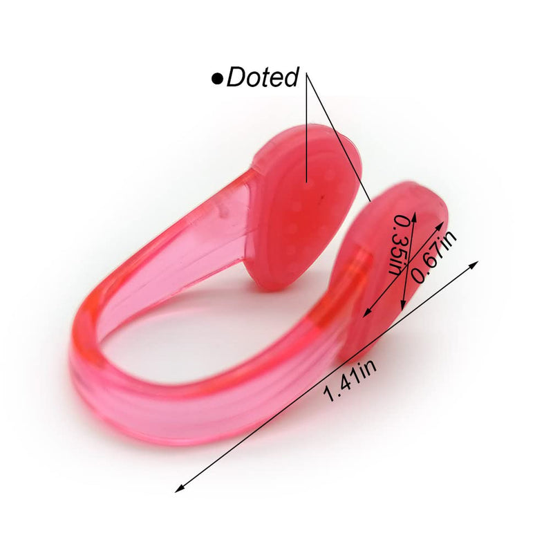 Set of 4 Waterproof Swimming Nose Clips for Adults Kids Age 8+ Nose Plugs for Diving Swimming and Other Water Sports (Pink) Pink - BeesActive Australia