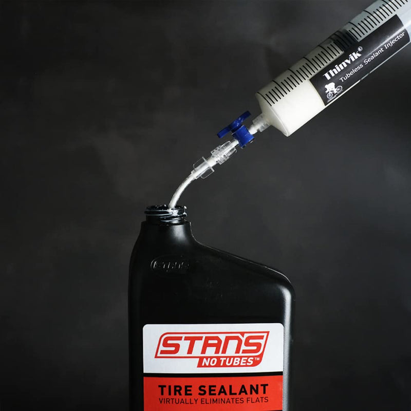 Thinvik 3.5 oz/100ML Tubeless Sealant Injector kit with Presta Valve Core Removal Tool.Tubeless Sealant Injector Syringe for Stans No Tubes Sealant.Bicycle Tubeless Tire Sealant Syringe with Switch. - BeesActive Australia