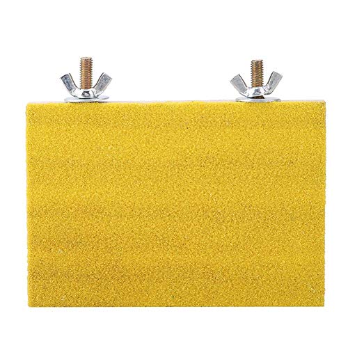 Bird Perch Stand Platform Durable Paw Grinding Clean Board Practical Pets Cage Accessories Stands Exercise Toy for Parrots Yellow - BeesActive Australia